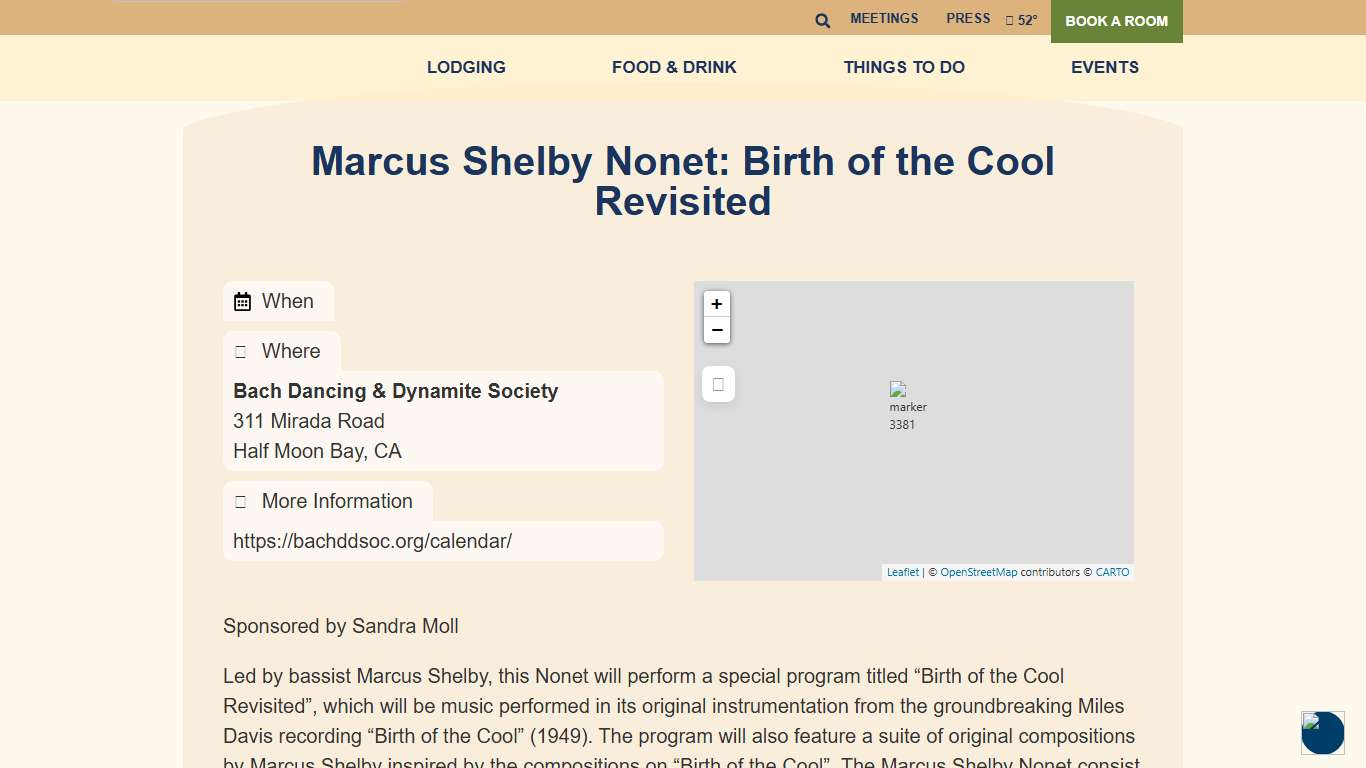 Marcus Shelby Nonet: Birth of the Cool Revisited - Visit Half Moon Bay